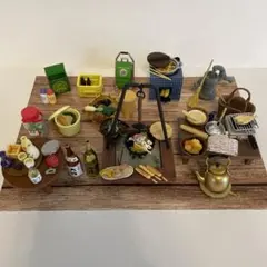 リーメント ぷちサンプル ミニチュア●田舎の台所 囲炉裏 かまど 昭和レトロ