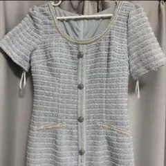 キャバ　ツイードドレス