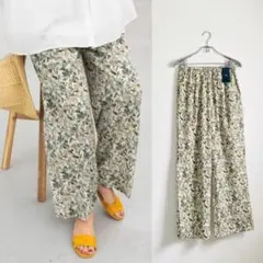 URBAN RESEARCH DOORS フラワープリント イージーパンツ