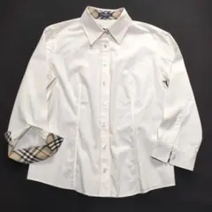 《美品》Burberry ロンドンホワイトシャツ 9分袖