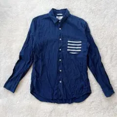 処分価格【イッカ】ikkaシャツ ボタンダウン　メンズ カジュアル M 麻