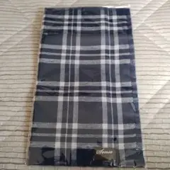 ☆新品未使用☆タオルハンカチ　チェック柄　ネイビー