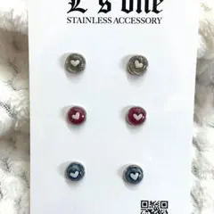 STAINLESS・mini ハートpierceセット2