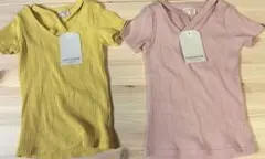 未使用品*半袖２着セット 女の子 双子 色違い ９０程度