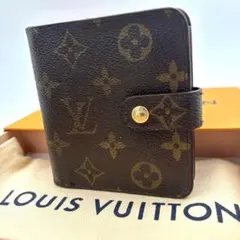 美品！ルイヴィトン モノグラム コンパクトジップ　2つ折財布 ラウンドジップ