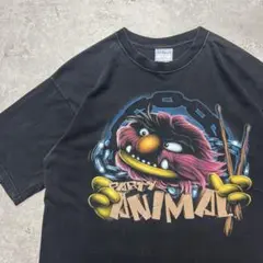 90s MUPPETS PARTY ANIMAL Tシャツ ビンテージ L 黒