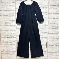 omekashi オメカシ 【マルチに着れる】3WAYギャザーオールインワン 黒のサムネイル