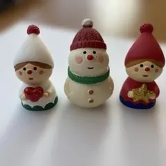 コンコンブル　トムテ赤・白　見上げる雪だるま