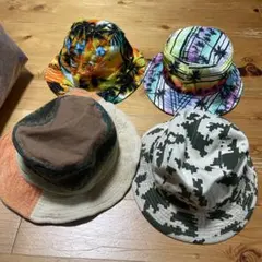 バケットハット 4個セット マルチカラー