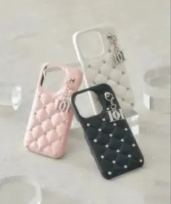 Darich キルティングビジューDDチャーム iPhone15pro