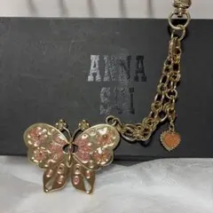 ANNA SUI 蝶々モチーフ チャーム ゴールド　チャーム　美品のサムネイル