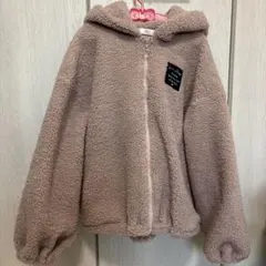 ALGY ボアジャケット ウサギ耳付き140cm