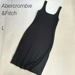 Abercrombie&Fitch　ノースリーブワンピース 　リブ　ロング　無地