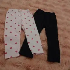 ハート柄パンツ2点セット90cm