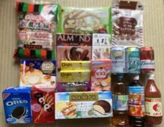 お菓子　飲料　まとめ売り　パイの実　オレオ　ナッツ　麦茶　お酒　トマトジュースのサムネイル