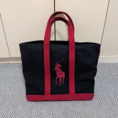 ト*ン様 Polo Ralph Lauren キャンバス トートバック ネイビー
