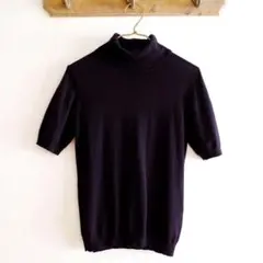 UNIQLO ウール100% タートルネックニット / セーター (五分袖)