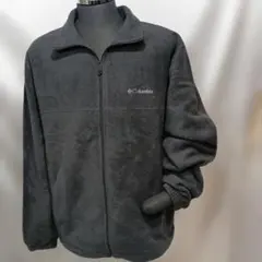 150♪US古着コロンビアColumbiaフリースジャケットXLサイズ★ブラック