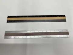【今だけ値下げ】ミドリのアルミ＆ウッド定規 15cm（2本セット）