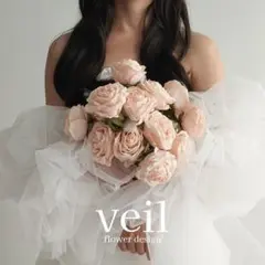 韓国風　造花ブーケ　ピンク　バラ　ローズ　結婚式　披露宴　前撮り