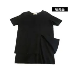 美品　RIM.ARK Rib layerd long tops ブラック Fのサムネイル