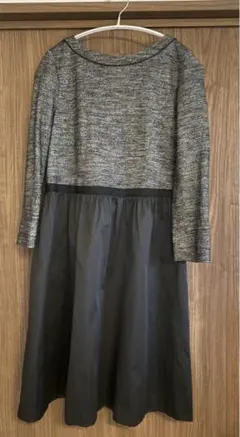 組曲 ひざ丈ワンピース★春秋冬ツイード／Mサイズ・美品