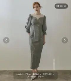 【新品未使用タグ付】ANDRESD レタリングレースドレス セール】レタリングレースドレス / lettering lace dress