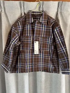 GU キッズ チェック柄ジャケット 130cm