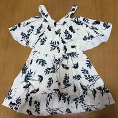 フラワープリントオフショルダー水着　M