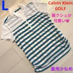 カルバンクライン　ゴルフ　レディース　ハーフジップ　半袖　トップス　ウェア　Lのサムネイル