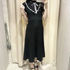 L*a様 Anmille アンミール バイカラーフリル ワンピース Anmille アンミール バイカラーフリルワンピース OP - メルカリ