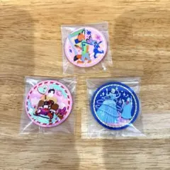 【新品】ディズニー　刺繍缶バッジ2 ズートピア　他　3個セット　バンダイ