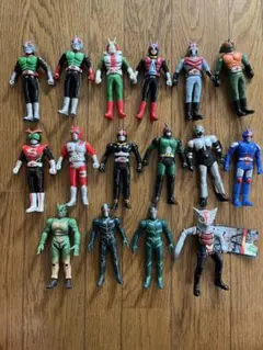 当時品】仮面ライダー 栄光の10人ライダー・ソフビセット - メルカリ