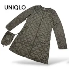 ユニクロ ウルトラライトダウンコンパクトコート M オリーブ ロング 袋付