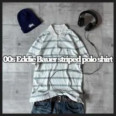 00s Eddie Bauer striped s/s polo shirtのサムネイル