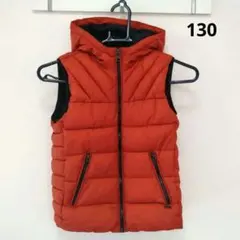 【ZARA BOYS】 フード付き中綿ベスト　128cm