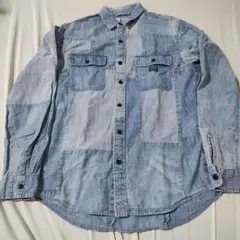 ラルフローレン denim & supply パッチワーク デニム ワークシャツ