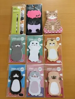 猫の付箋とメモのセット たっぷり9種類