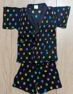 ベビーキッズ甚平 90cm 水玉模様 浴衣
