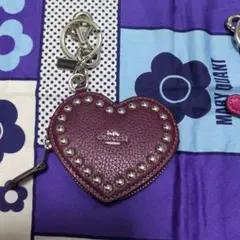 COACH キーホルダー バッグチャーム ハート ポーチ コインケース