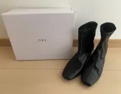 ◎GRL グレイル ストレッチスクエアトゥショートブーツ[zr652]