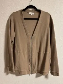 B:MING ベージュ ジップアップカーディガン Lサイズ