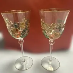 花柄グラス　2個セット