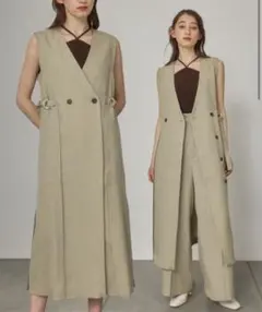 リネンライク2wayジレワンピースのサムネイル