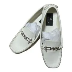 【定価2.5万円】LANVIN Collection ホワイト ローファーのサムネイル