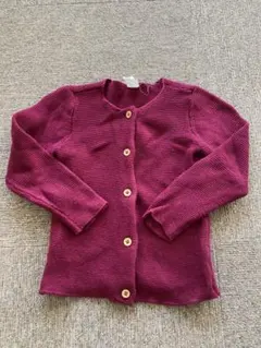 H&M ニット カーディガン ボルドー 104cm