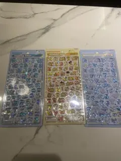ポチャッコポムポムプリンシナモロール mojiボンボンドロップシール 3枚セット