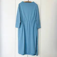 ライトブルー ロングワンピース ウエストドロスト仕様　HELLYHANSENのサムネイル
