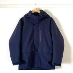 【今だけお得・良品】ユニクロ ハイブリッドダウンパーカー 紺 M 防寒 メンズ