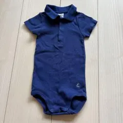PETIT BATEAU ネイビー ポロシャツロンパース　60cm
